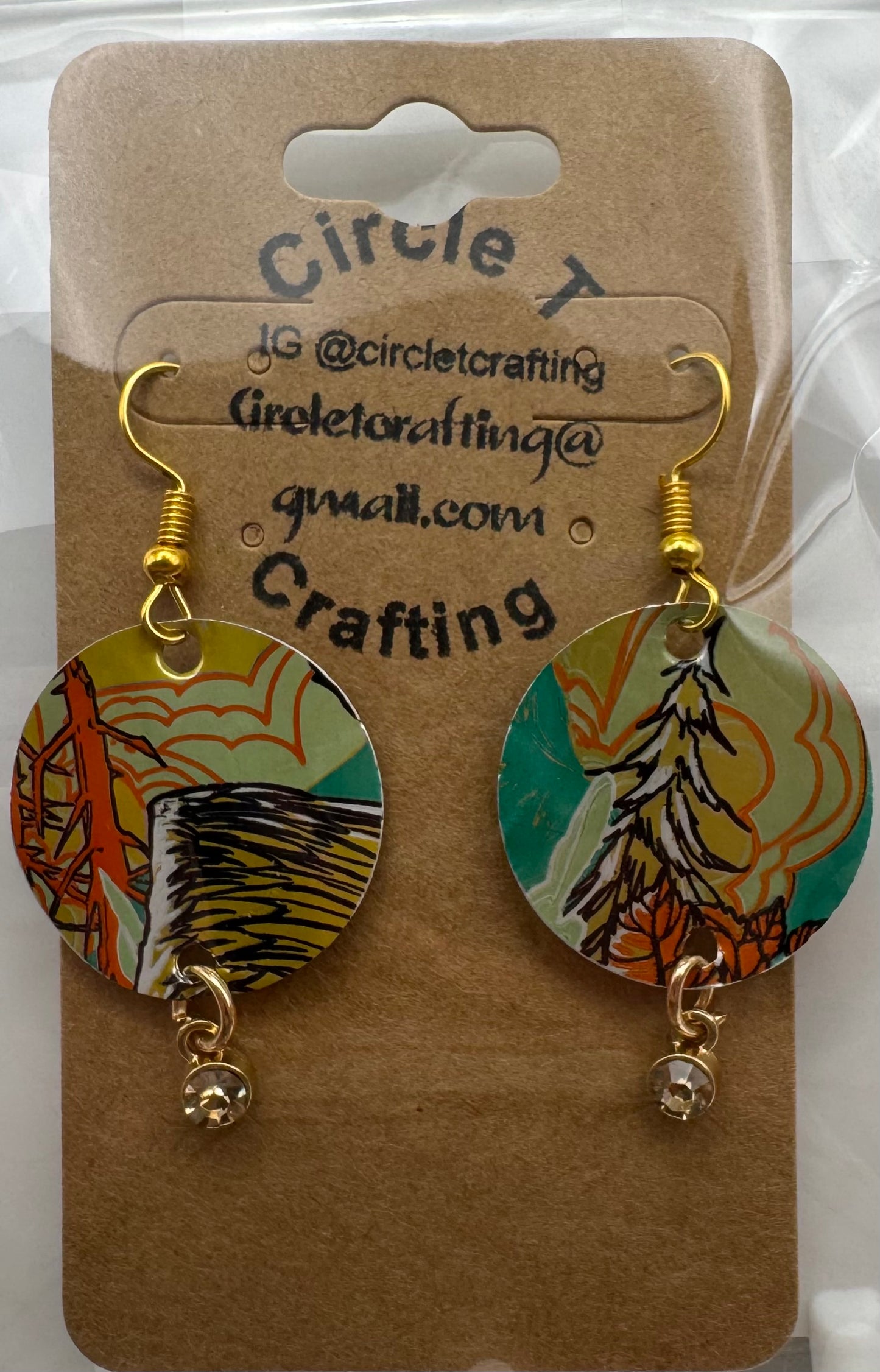Recycled can earrings