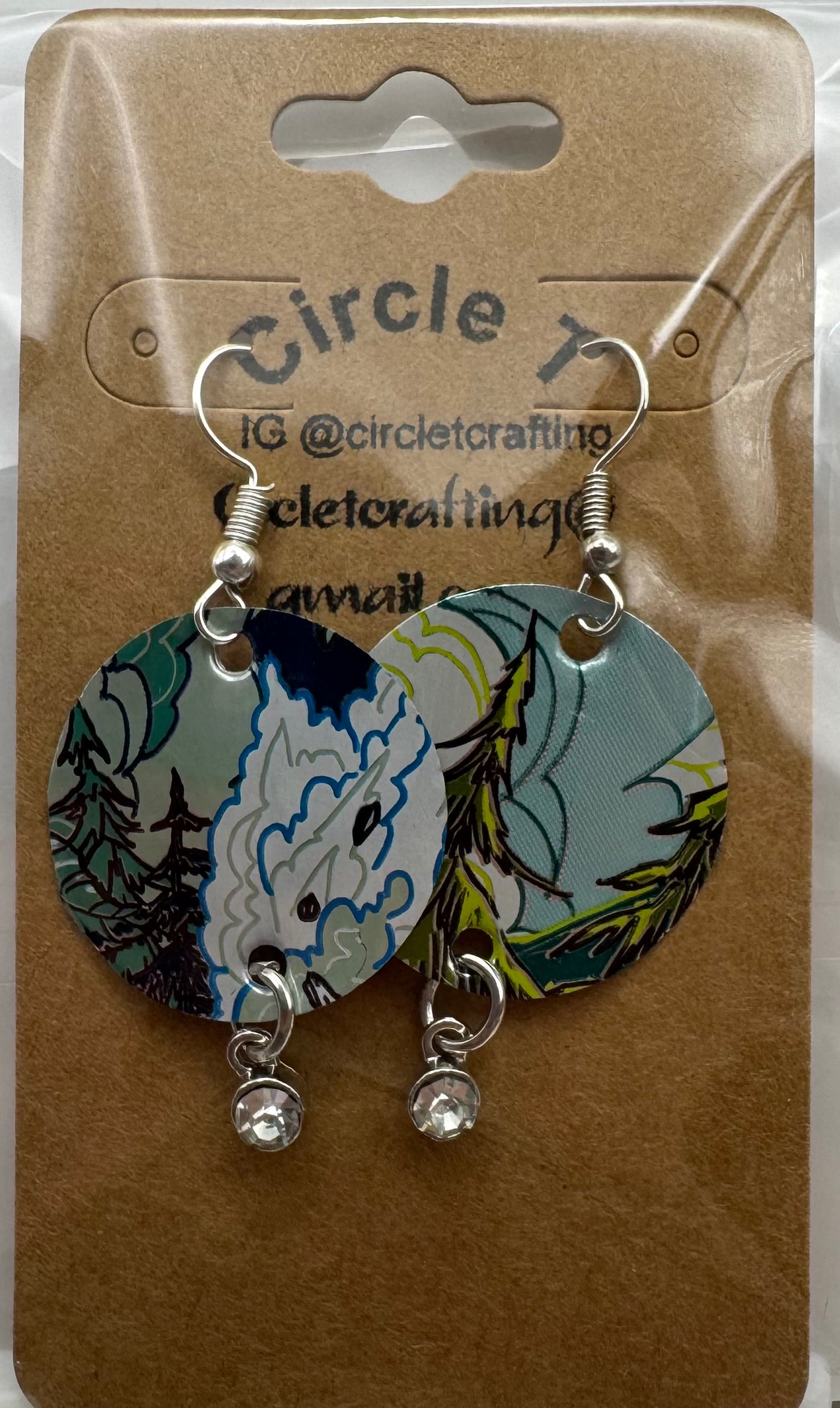 Recycled can earrings
