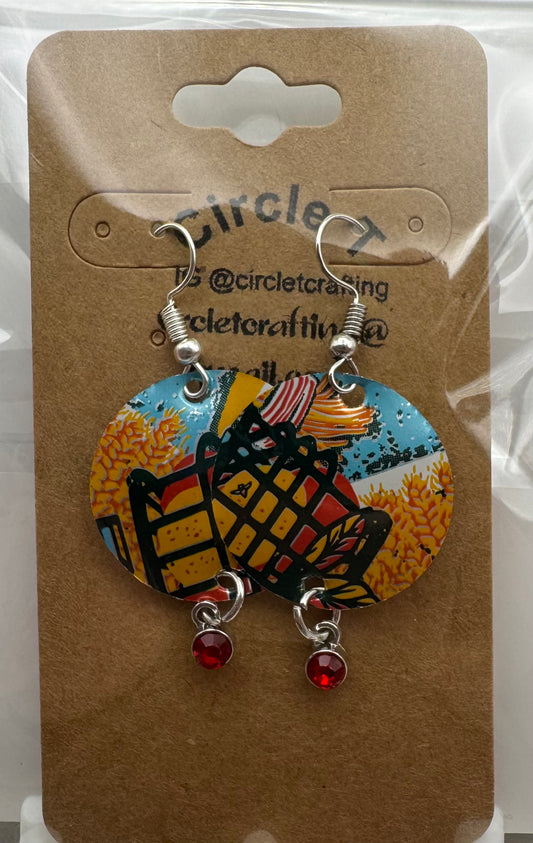 Recycled can earrings