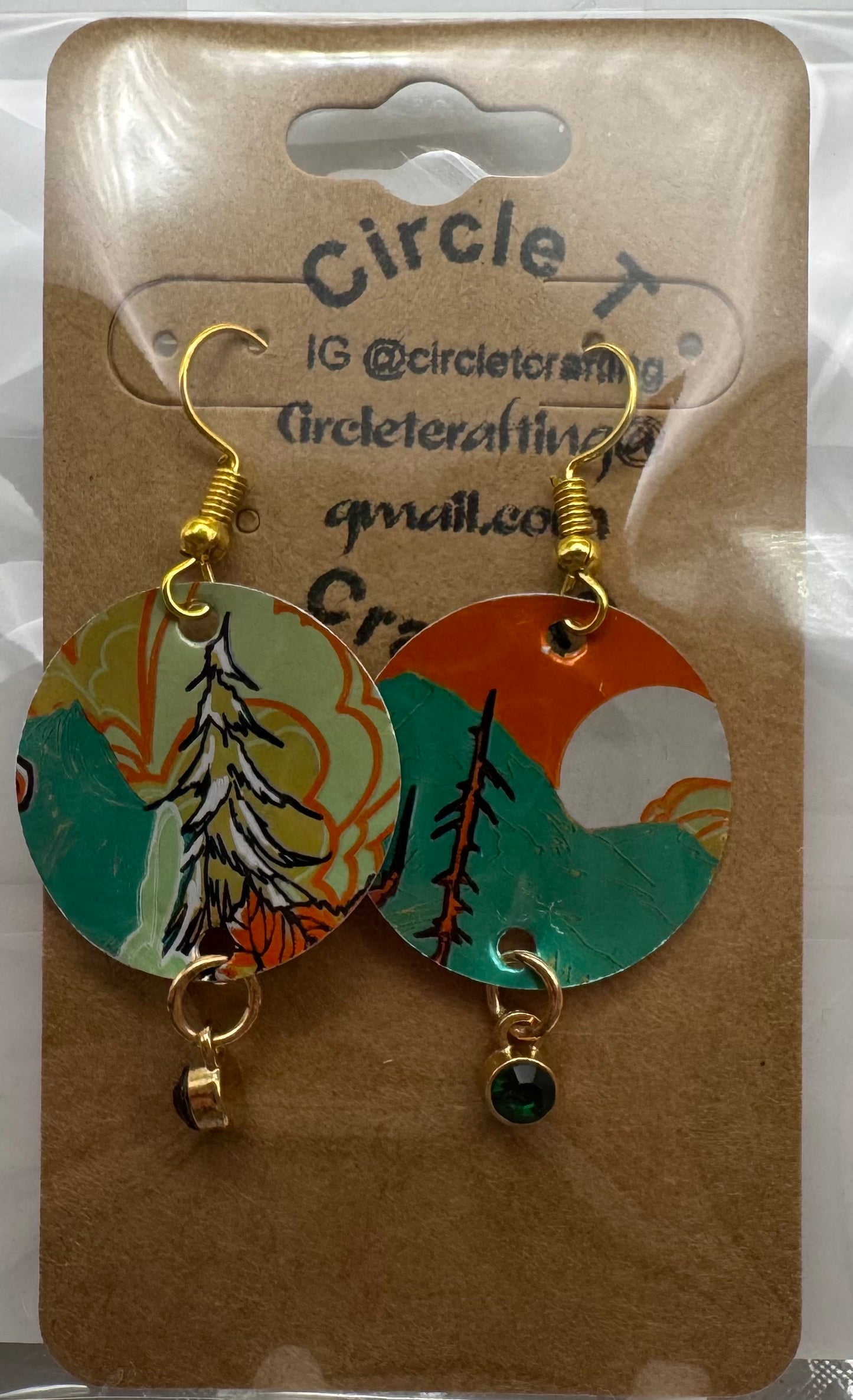Recycled can earrings
