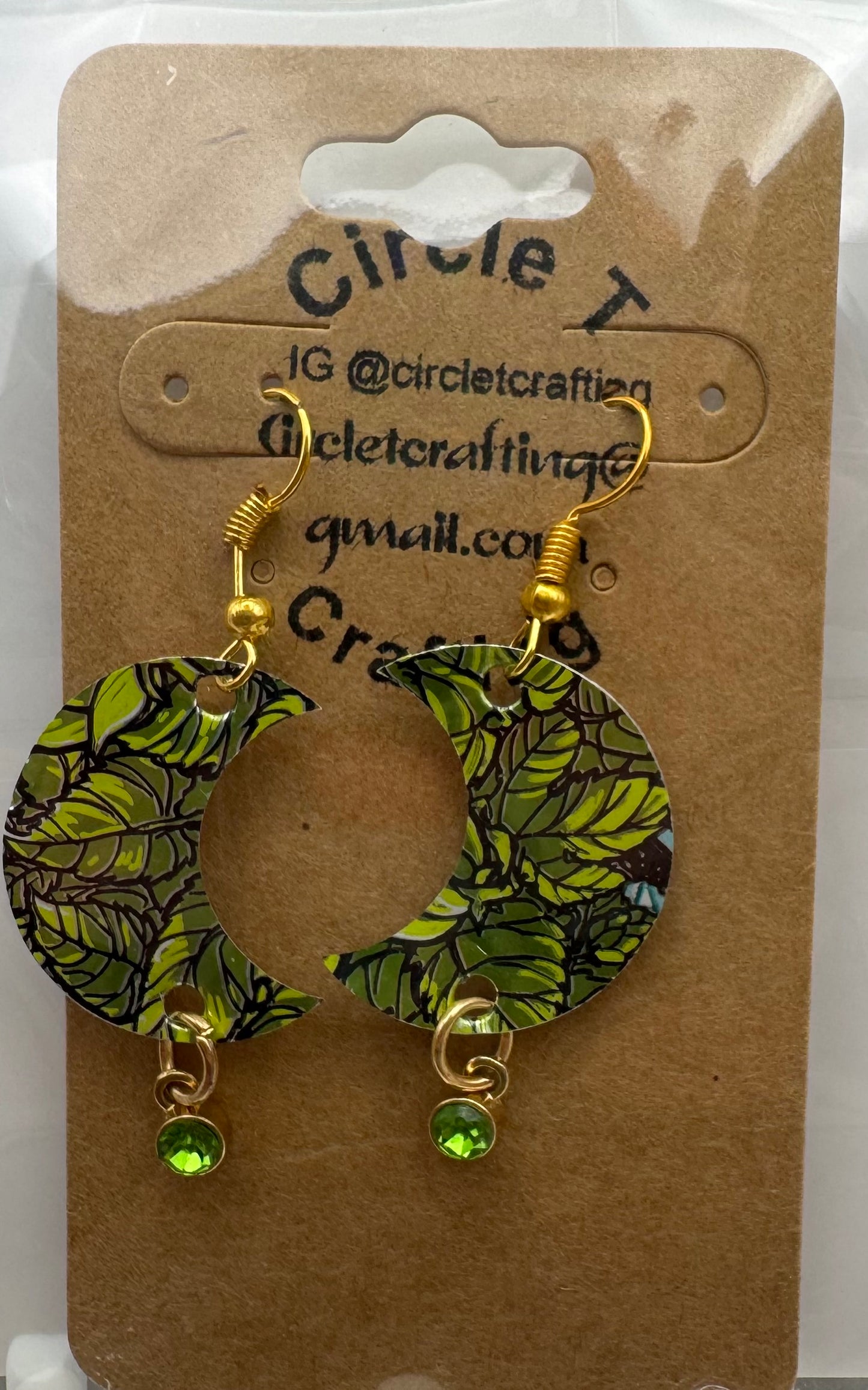 Recycled can earrings