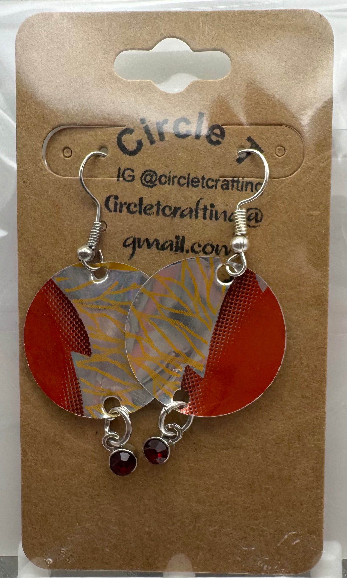 Recycled can earrings