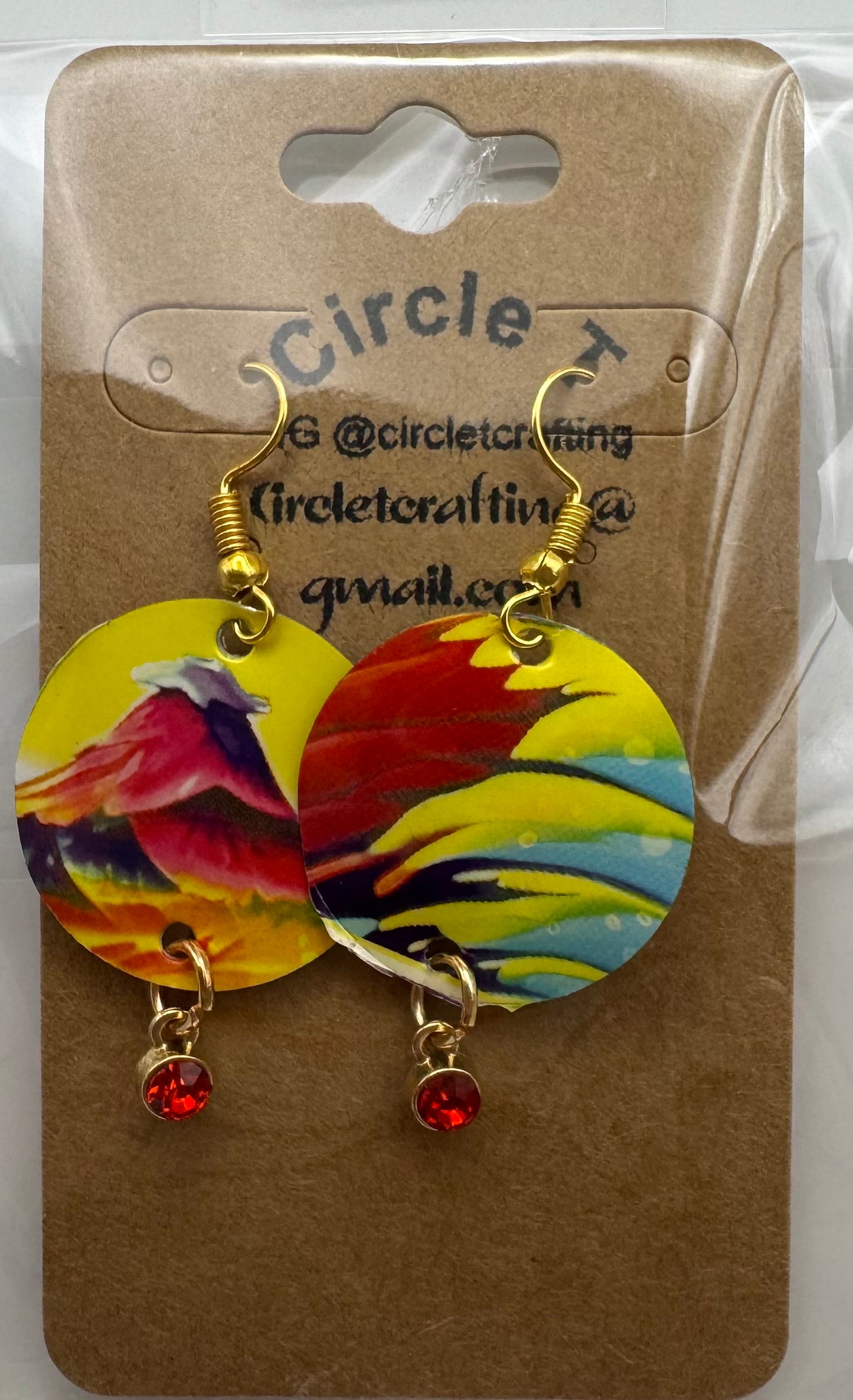 Recycled can earrings