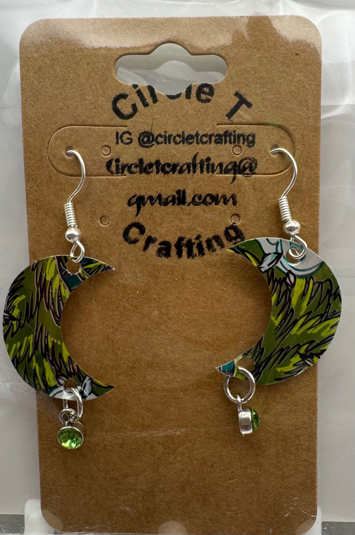 Recycled can earrings