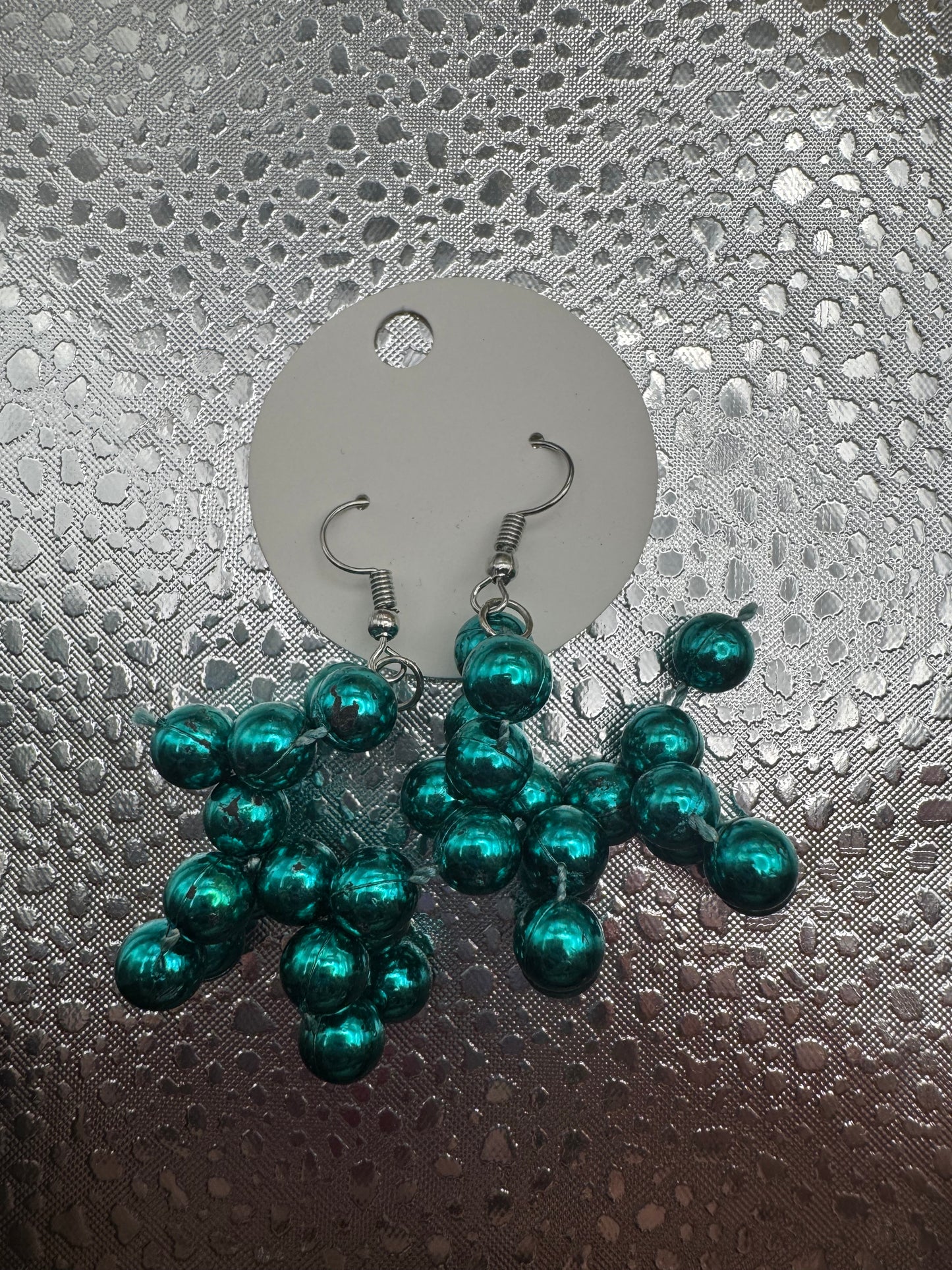 Bead ballon dog earrings