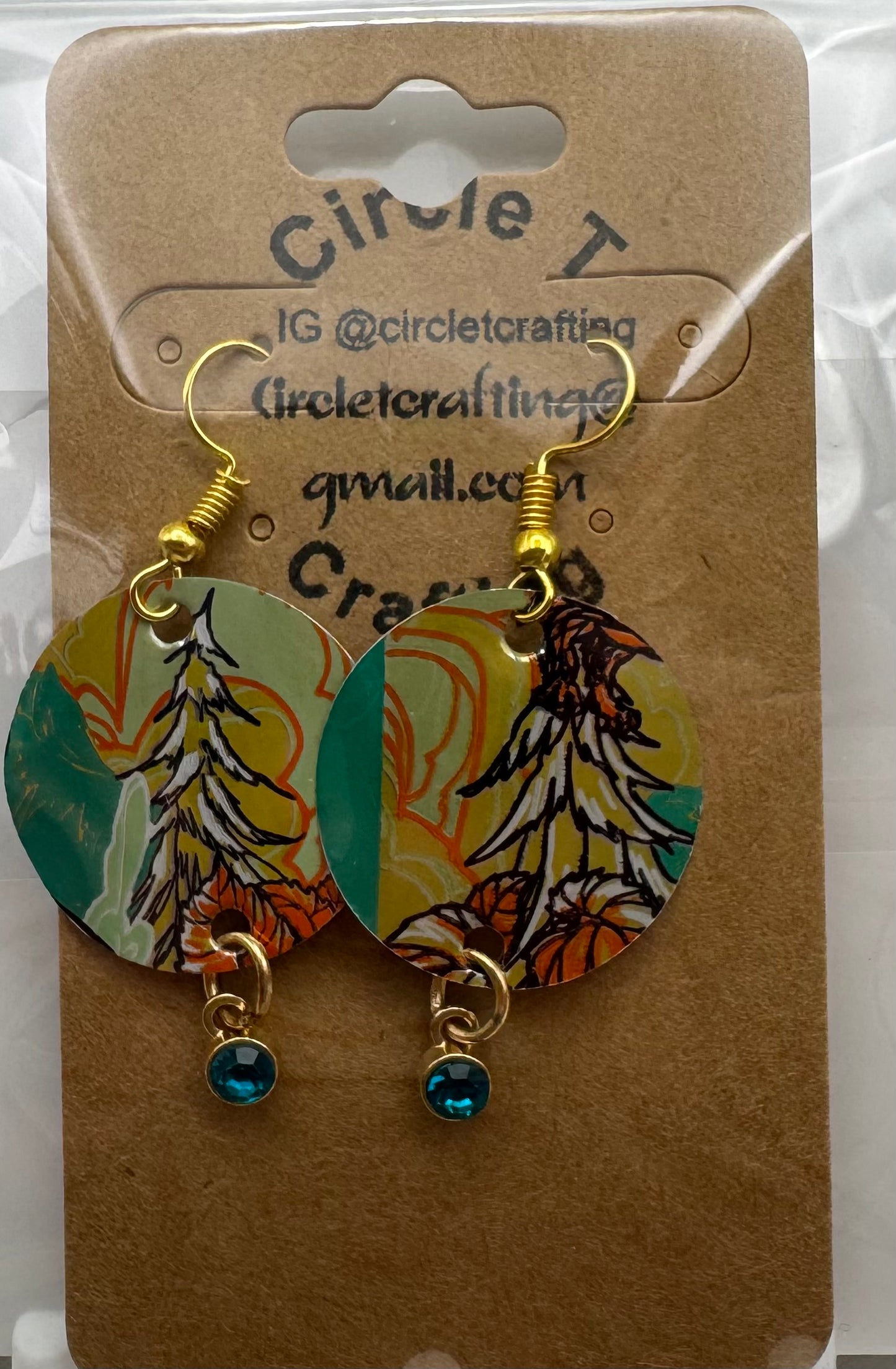 Recycled can earrings