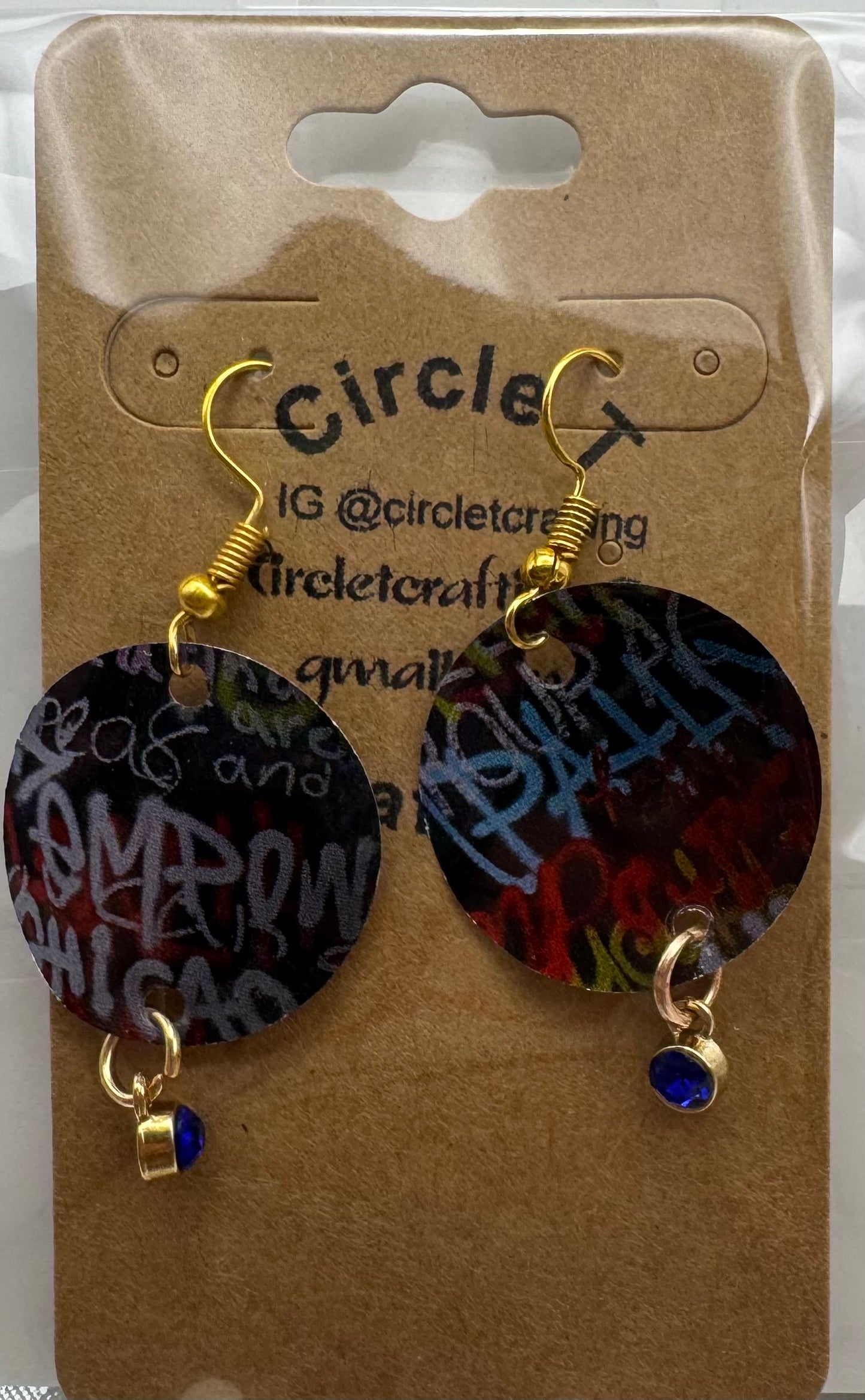 Recycled can earrings