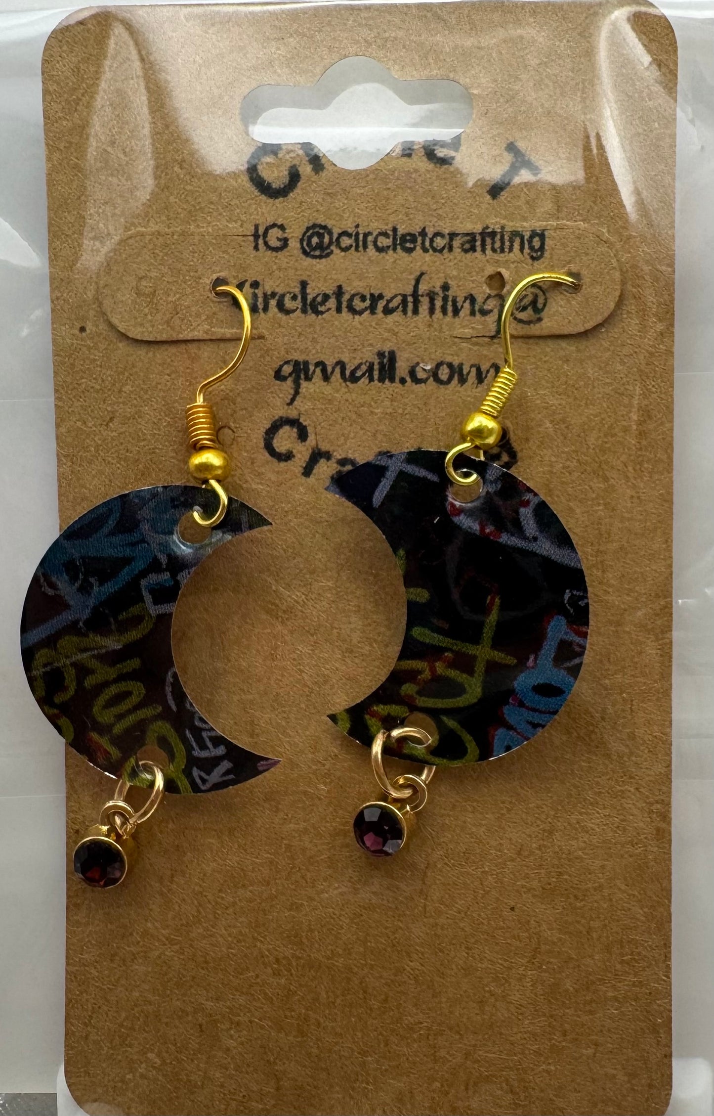 Recycled can earrings
