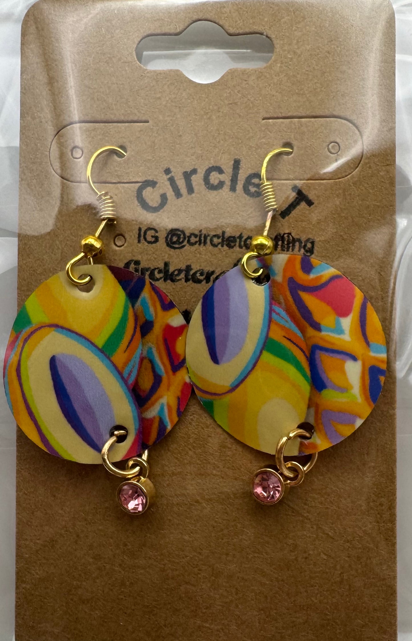 Recycled can earrings