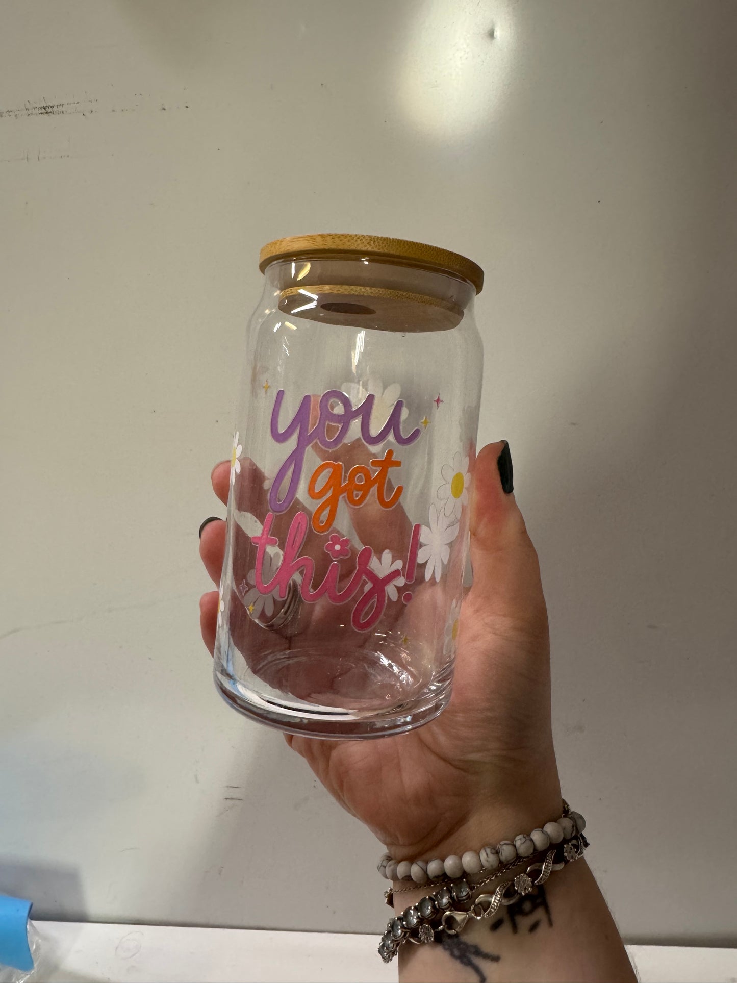 You got this glass cup