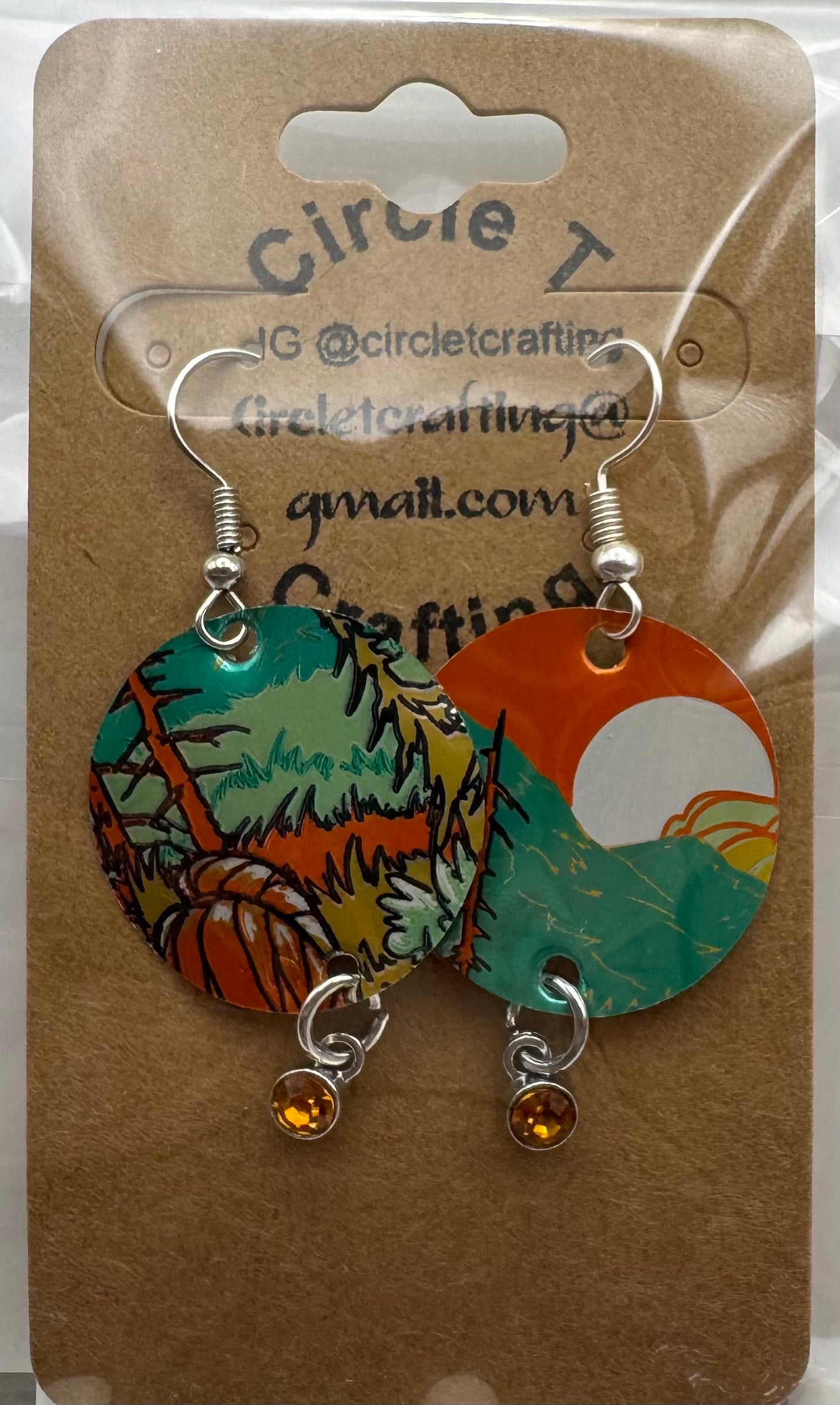 Recycled can earrings