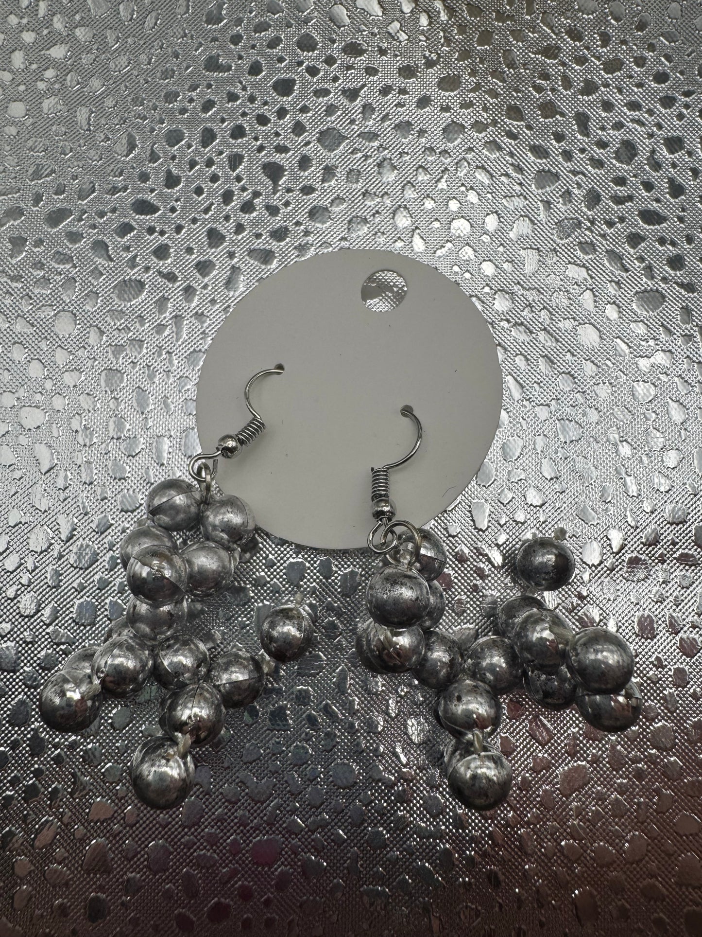 Bead ballon dog earrings