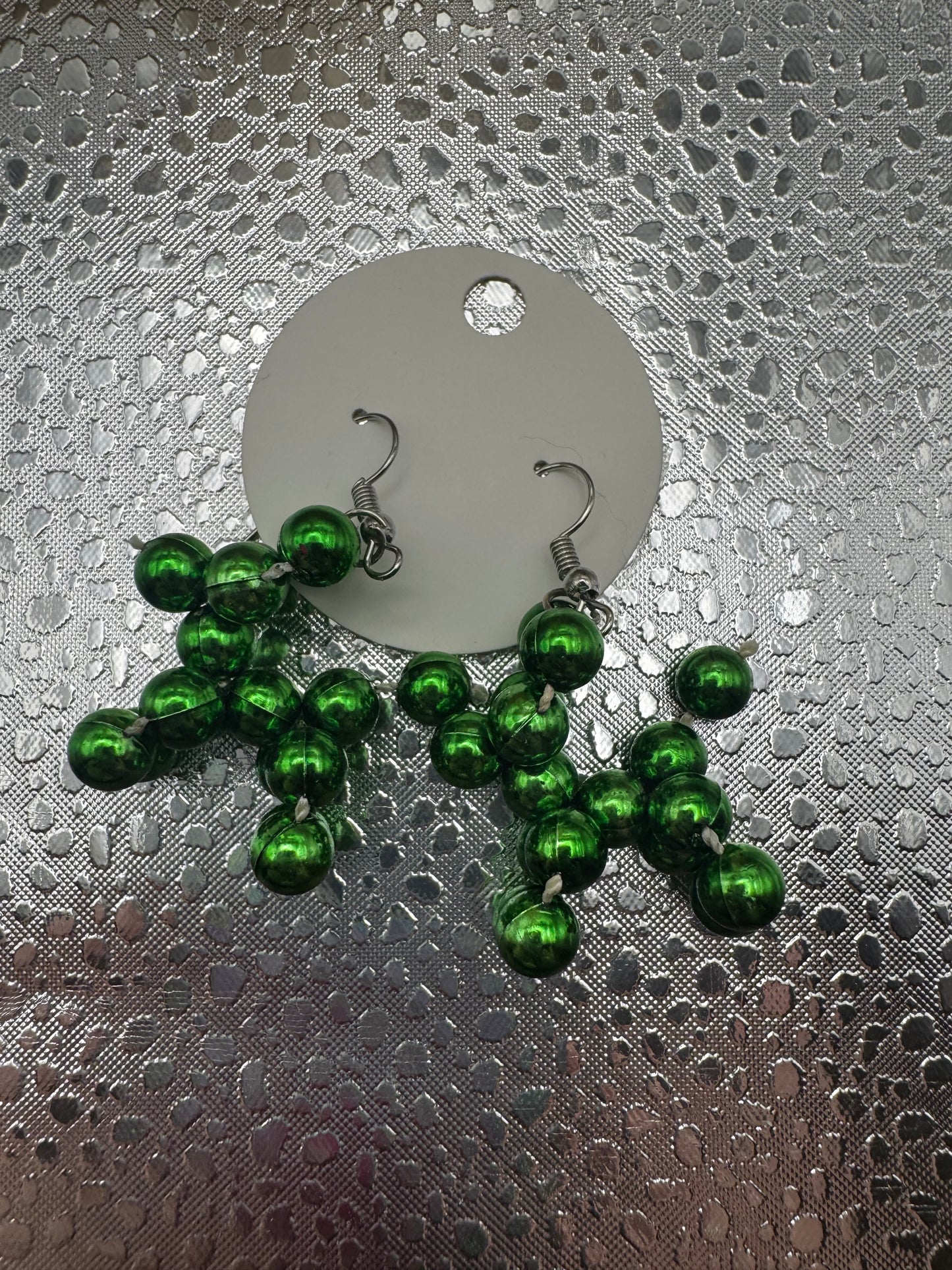 Bead ballon dog earrings