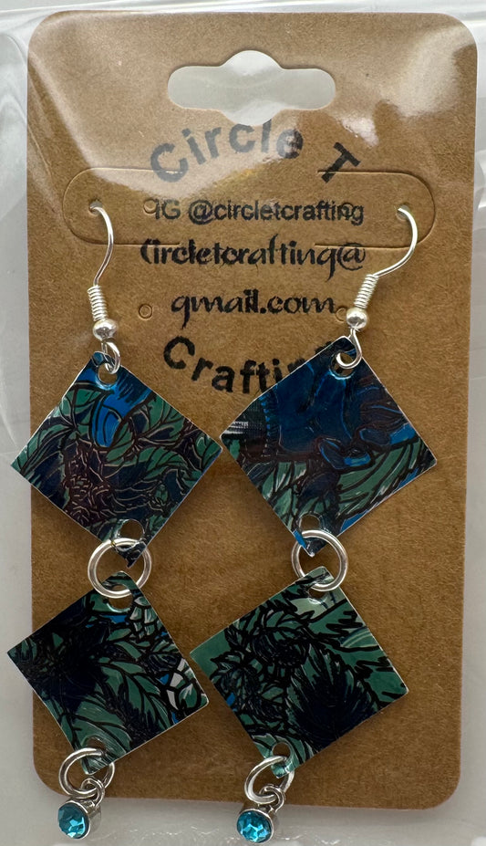 Recycled can earrings
